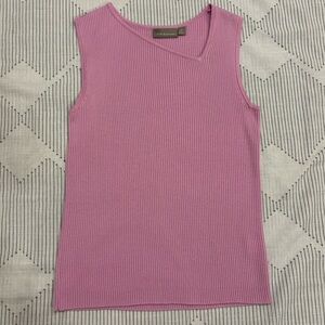 Croft & Barrow Pink Ribbed Tank Top